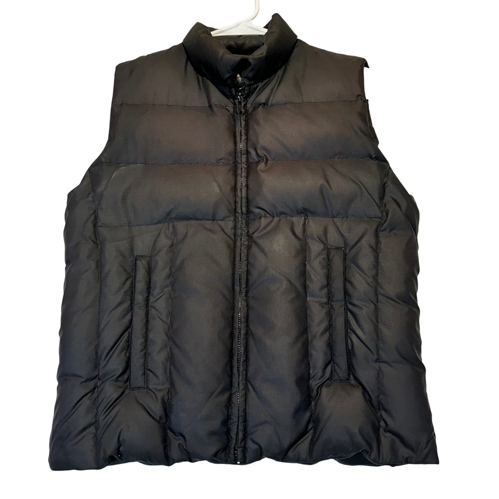Banana Republic Puffer Vest Women S Black‎ Down Fill Quilted Winter Layering